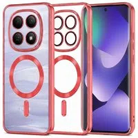 Custodia MagSafe per Xiaomi Poco M8 / Redmi Note 15 5G / Note 15 4G, Techsuit, Luxury Crystal, Rossa — 3