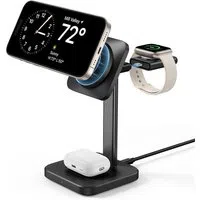 Caricabatterie Wireless Retea ESR HaloLock 3in1, 15W, 1.67A, Nero — 3