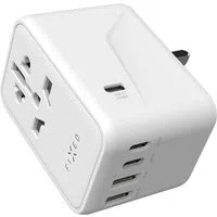 Caricabatterie Retea Fixed Travel, 65W, 3.25A, 2 x USB-A - 3 x USB-C, Bianco — 3