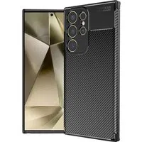 Custodia per Samsung Galaxy S24 Ultra S928, Techsuit, CarbonFiber, Nera — 3