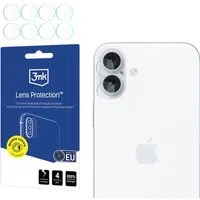 Pellicola protettiva per fotocamera posteriore 3MK Protection per Apple iPhone 16, Vetro Flessibile, Set da 4 pezzi, Trasparente — 3
