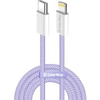 Cavo Dati e Ricarica USB-C - Lightning ColorWay CW-CBPDCL061, 27W, 1m, Viola — 3