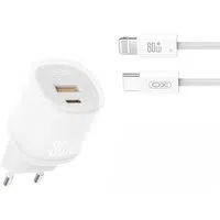Caricabatterie da Rete con Cavo Lightning XO Design L151, 30W, 3A, 1 x USB-A - 1 x USB-C, Bianco — 3
