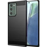 Custodia per Samsung Galaxy Note 20 5G N981 / Note 20 N980, Techsuit, Carbonio, Nera — 3