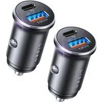 Caricabatterie Auto Lisen, 36W, 3A, 1 x USB-A - 1 x USB-C, Set 2 pezzi, Nero YL0223080038 — 3