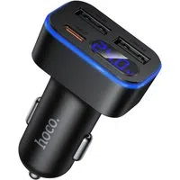 Caricabatterie Auto HOCO Z63A Display, 42W, 3A, 1 x USB-C - 2 x USB-A, Nero — 3
