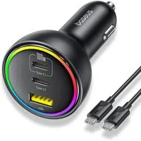 Caricabatterie Auto Con Cavo USB-C Baseus, 152.5W, 5A, 1 x USB-A - 2 x USB-C, Nero C00036101111-00 — 3