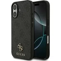 Custodia MagSafe per Apple iPhone 17, Guess, 4G Small and Classic Logo, Nera — 3