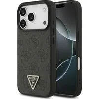 Custodia MagSafe per Apple iPhone 17 Pro Max, Guess, 4G Triangle Strass, Nera — 3