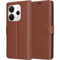 Custodia per Xiaomi Redmi Note 14 4G (Regionale), Techsuit, Leather Folio, Marrone — 3