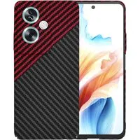 Custodia per OnePlus Nord N30 SE / Oppo A79, Techsuit, Carbonite FiberShell, Nero Rosso — 3