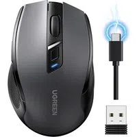Mouse Wireless UGREEN MU006S (85082), 4000DPI, BT / Wi-Fi, Grigio — 3
