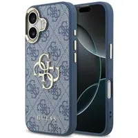 Custodia per Apple iPhone 17, Guess, Big 4G Logo Classic, Blu Dorato — 3