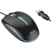 Mouse Gaming Wired USB HOCO GM37, RGB, 2400DPI, Nero — 3