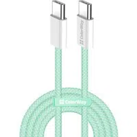 Cavo Dati e Ricarica USB-C - USB-C ColorWay CW-CBPDCC061, 60W, 1m, Verde — 3