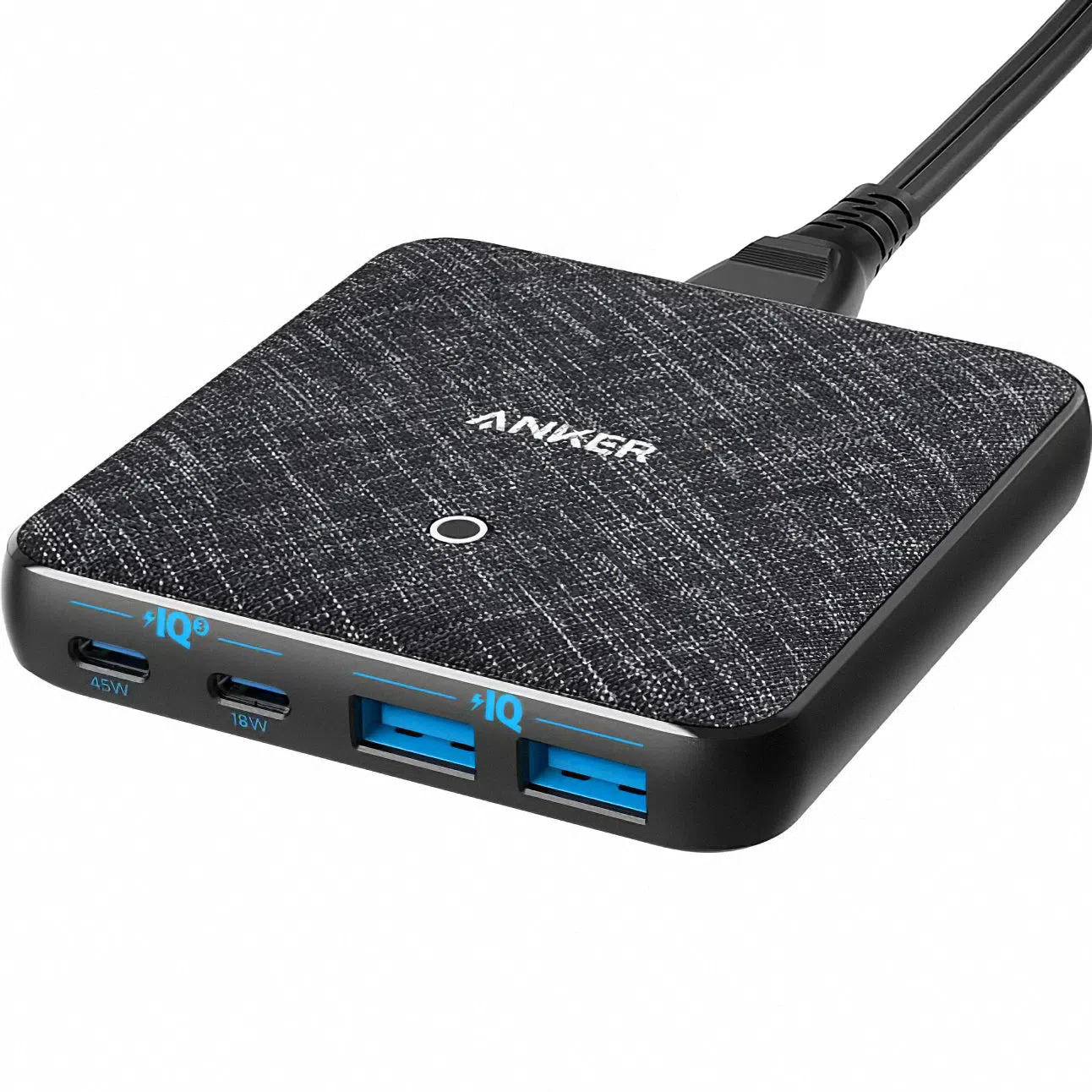 Caricabatterie Stazione Anker PowerPort Atom III, 65W, 3A, 2 x USB-A - 2 x USB-C, Nero A2046G12 — 2