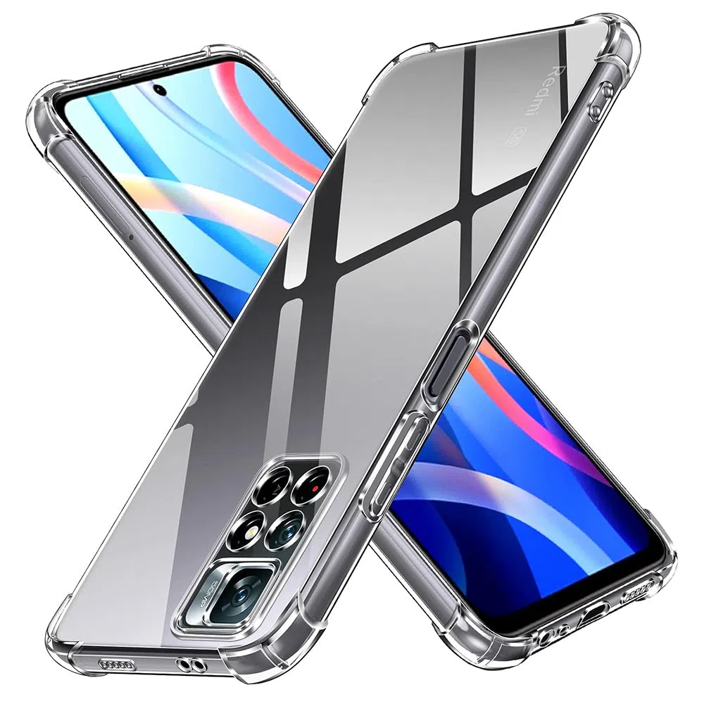 Custodia per Xiaomi Redmi Note 11S / Note 11, Techsuit, Shockproof Clear, Trasparente — 2