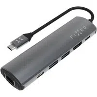 Hub USB-C Fixed Pro, 6in1, Grigio — 3