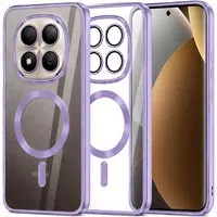 Custodia MagSafe per Xiaomi Poco M8 Pro / Redmi Note 15 Pro+ 5G, Techsuit, Luxury Crystal, Viola Chiaro — 3