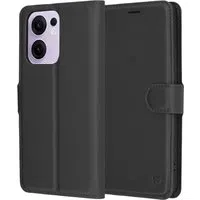 Custodia per Oppo Reno13 FS 5G / Reno13 F 4G / Reno13 F, Techsuit, Leather Folio, Nera — 3