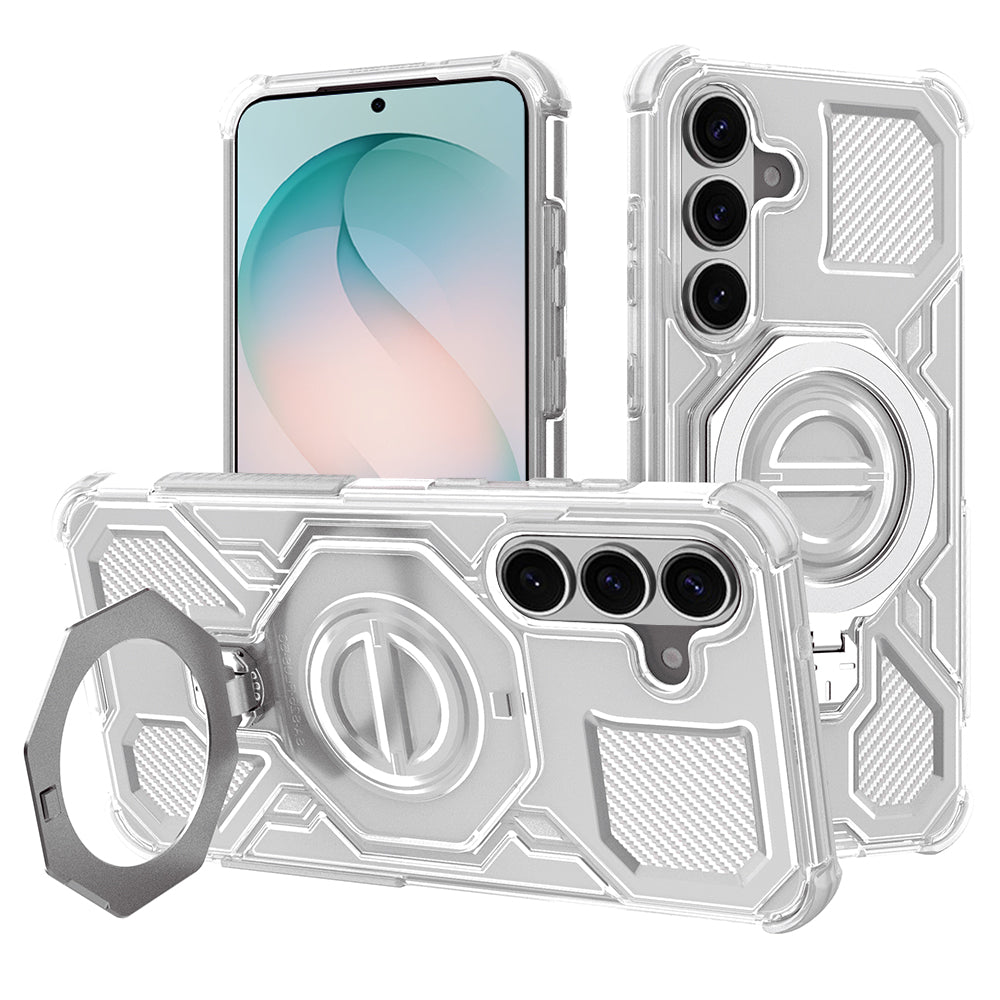 Techsuit Custodia per Samsung Galaxy S26 Plus S947, Techsuit, Carbon Shield Pro, Bianca
