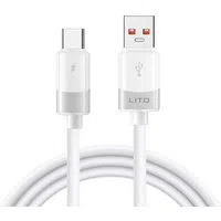 Cavo Dati e Ricarica USB-A - USB-C Lito LD07, 18W, 1m, Bianco — 3