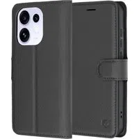 Custodia per Oppo Reno16 / Reno16 Pro, Techsuit, Leather Folio, Nera — 3