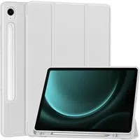 Custodia per Samsung Galaxy Tab S10 FE / Tab S9 FE / Tab S9, Techsuit, Flex Trifold, Grigio — 3