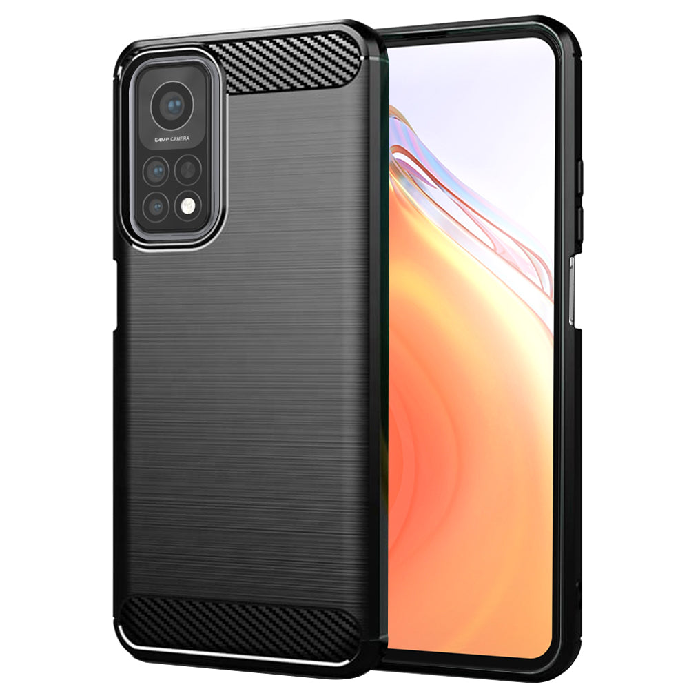 Techsuit Custodia per Xiaomi Mi 10T 5G / 10T Pro 5G, Techsuit, Carbonio, Nera