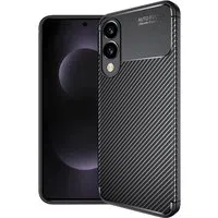 Custodia per Samsung Galaxy S25 Edge S937, Techsuit, CarbonFiber, Nera — 3