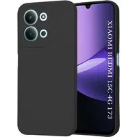 Custodia per Xiaomi Redmi 15C 5G / 15C 4G, Techsuit, SoftFlex, Nera — 3