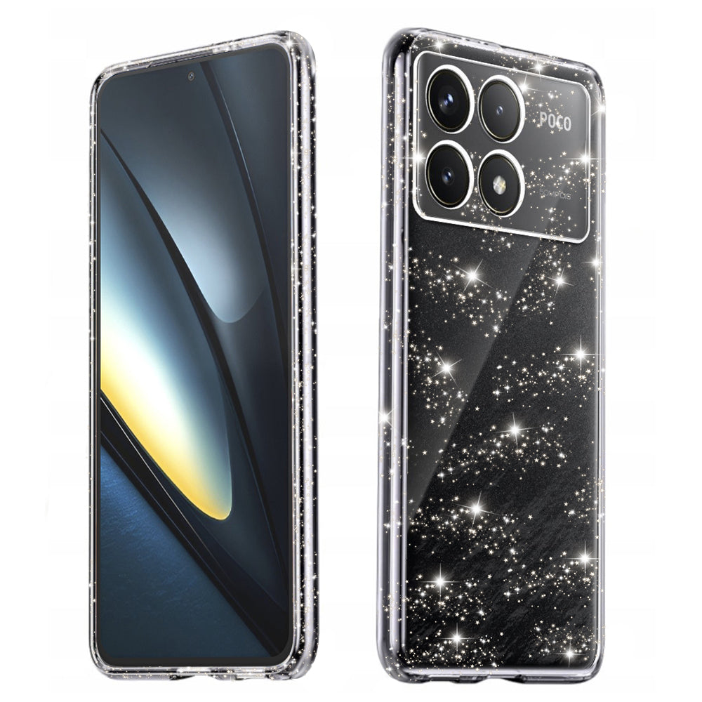 Techsuit Custodia per Xiaomi Poco F6 Pro, Techsuit, SparkleSkin, Trasparente