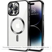 Custodia MagSafe per Apple iPhone 17, Techsuit, Luxury Crystal, Nera — 3