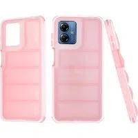 Custodia per Motorola Moto G14, Techsuit, Wave Shield, Rosa — 3