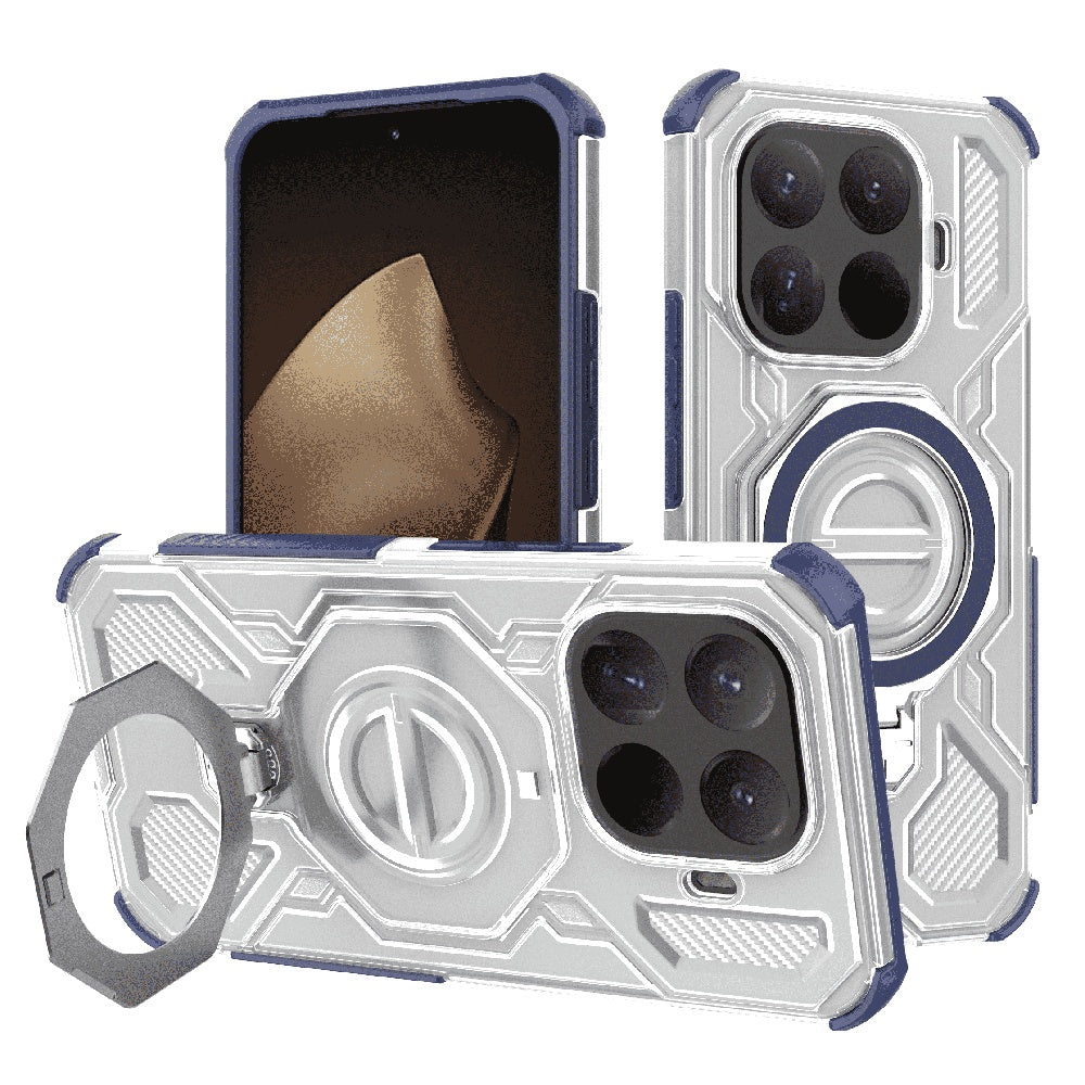 Techsuit Custodia per Xiaomi 15T Pro, Techsuit, Carbon Shield Pro, Blu