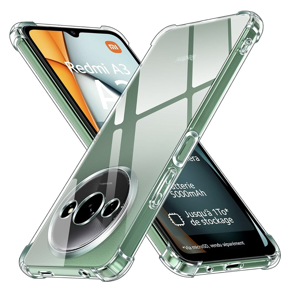 Custodia per Xiaomi Redmi A3x / A3, Techsuit, Shockproof Clear, Trasparente