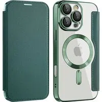 Custodia MagSafe per Samsung Galaxy A17 5G, Techsuit, SmartMag Book, Verde — 3