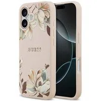 Custodia MagSafe per Apple iPhone 17, Guess, Grained Flowers, Rosa — 3