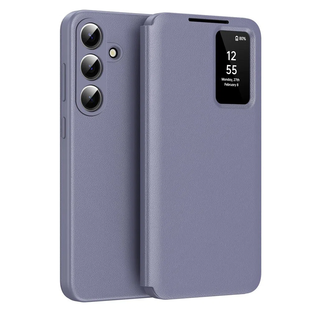 Custodia per Samsung Galaxy S26 Plus S947, Techsuit, SmartView, Viola — 2