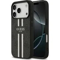 Custodia MagSafe per Apple iPhone 17 Pro Max, Guess, 4G Printed Stripes, Nera — 3