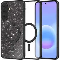 Custodia MagSafe per Samsung Galaxy A57 5G, Techsuit, Luxury Glitter, Nera — 3