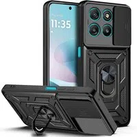 Custodia per Motorola Moto G67 Power / G57 Power, Techsuit, CamShield, Nera — 3