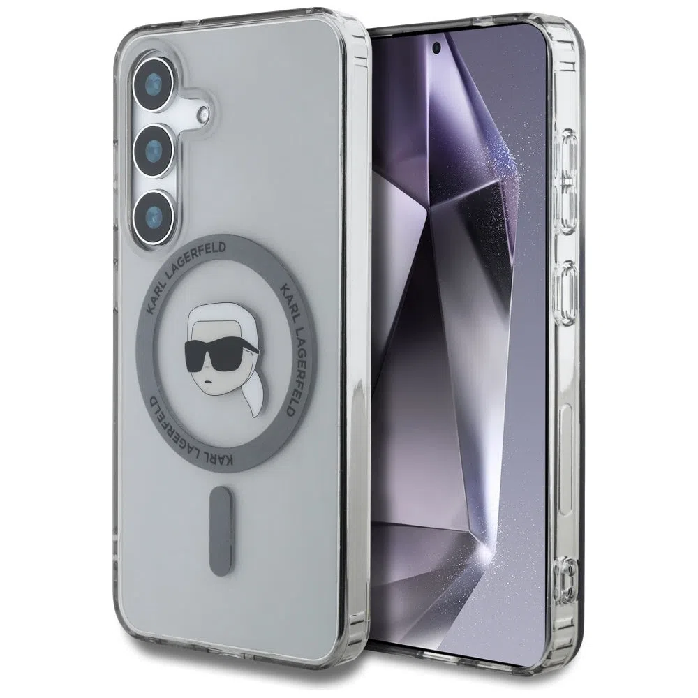 Custodia MagSafe per Samsung Galaxy S25 S931, Karl Lagerfeld, IML Karl's Head, Nera — 2