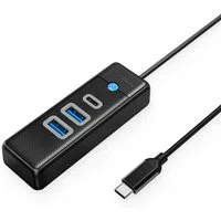 Hub USB-C Orico PWC2U-C3, 2 x USB-A 3.0 - 1 x USB-C, Nero — 3