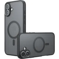 Custodia MagSafe per Apple iPhone 16, Techsuit, PureFrost, Nero Satinato — 3