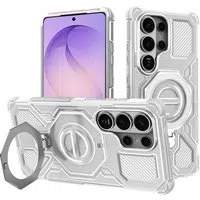 Custodia per Samsung Galaxy S26 Ultra S948, Techsuit, Carbon Shield Pro, Bianca — 3