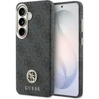 Custodia MagSafe per Samsung Galaxy S26 S942, Guess, Rhinestone Round Logo, Nera — 3