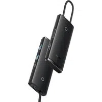 Hub USB-C Baseus Lite, 2 x USB-A 3.0 - 1 x USB-C - 1 x HDMI - 1 x SD - 1 x microSD, Nero WKQX050101 — 3