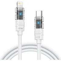 Cavo Dati e Ricarica USB-C - Lightning Lito LD05, 27W, 1m, Bianco — 3