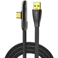 Cavo Dati e Ricarica USB-A - USB-C Lito LD11C, 18W, 1m, Nero — 3